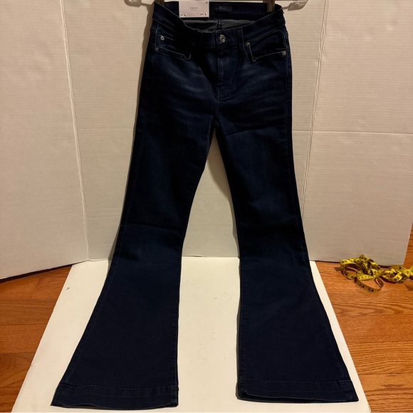 7 For All Mankind Women’s Dojo Original Trouser Flare Jean Blue Size 25 NWT